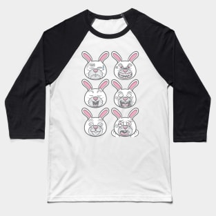 Rabbit Emoticon Baseball T-Shirt